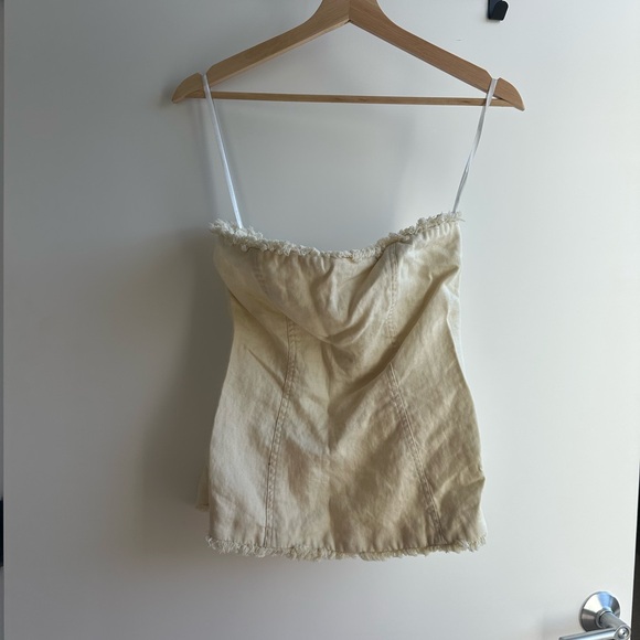 Dissh Linen Strapless tube top - Picture 1 of 3